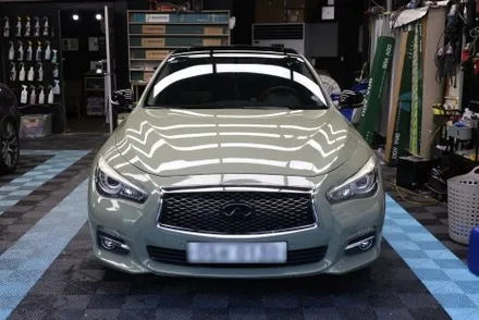 창원랩핑 인피니티 Q50 카키그린 전체랩핑 / 창원시 의창구 동읍