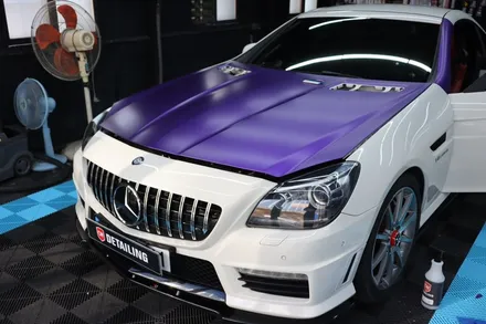 창원랩핑잘하는곳 벤츠slk55amg 에이버리 사틴퍼플 전체랩핑했어요 ! / 창원,마산,경남