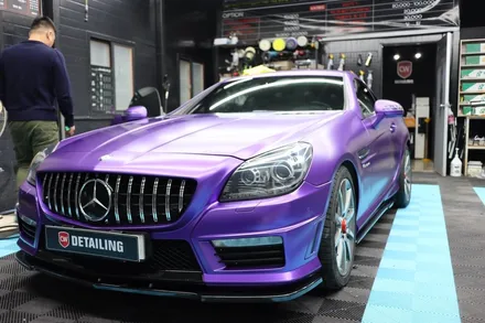 창원랩핑잘하는곳 벤츠slk55amg 에이버리 사틴퍼플 전체랩핑했어요 ! / 창원,마산,경남