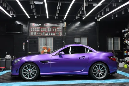 창원랩핑잘하는곳 벤츠slk55amg 에이버리 사틴퍼플 전체랩핑했어요 ! / 창원,마산,경남