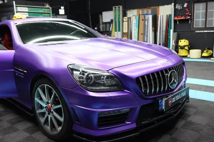 창원랩핑잘하는곳 벤츠slk55amg 에이버리 사틴퍼플 전체랩핑했어요 ! / 창원,마산,경남