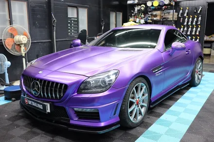창원랩핑잘하는곳 벤츠slk55amg 에이버리 사틴퍼플 전체랩핑했어요 ! / 창원,마산,경남