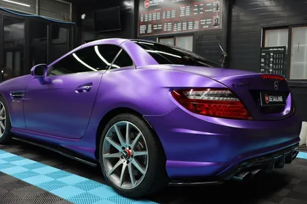 창원랩핑잘하는곳 벤츠slk55amg 에이버리 사틴퍼플 전체랩핑했어요 ! / 창원,마산,경남