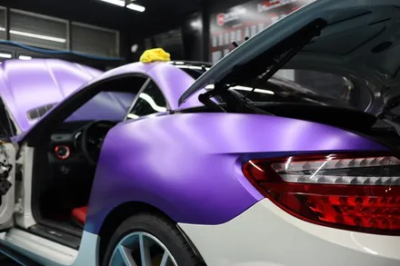 창원랩핑잘하는곳 벤츠slk55amg 에이버리 사틴퍼플 전체랩핑했어요 ! / 창원,마산,경남