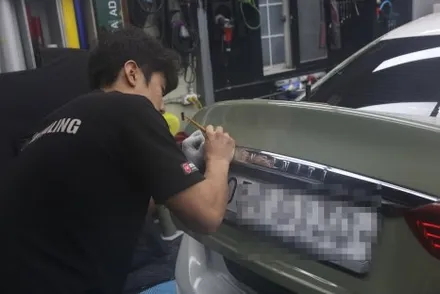 창원랩핑 인피니티 Q50 카키그린 전체랩핑 / 창원시 의창구 동읍
