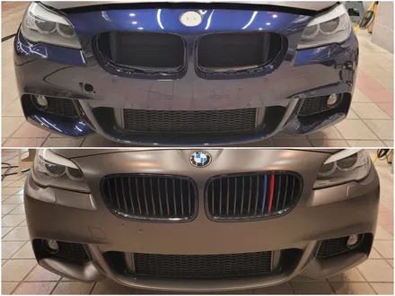 광명 랩핑 부분랩핑 에이버리 사틴다크바솔트 BMW F10 5시리즈 보험랩핑 안양 / 광명시 일직동