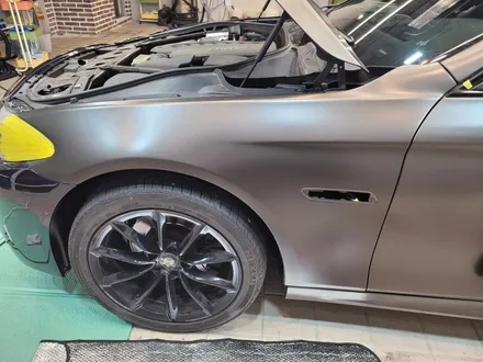 광명 랩핑 부분랩핑 에이버리 사틴다크바솔트 BMW F10 5시리즈 보험랩핑 안양 / 광명시 일직동