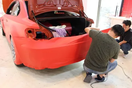 수원랩핑 BMW M1 무광레드로 강렬하게! / 수원 영통구 원천동