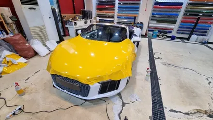 노랑노랑 R8로 컬러체인지!!! 수원랩핑 / / 수원 영통구