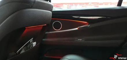 BMW 5GT 실내 엠비언트 교체 수입차 옵션 개조, 네비 게이션 매립 전문 [인터페이스] / 부산 남구