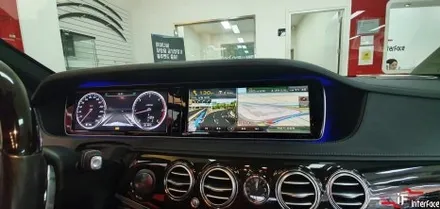 14년식 w222 S350 세로그릴,커멘더수리 , G-nom 네비 장착 수입차 네비게이션 매립, 벤츠 커멘더 수리 전문 [인터페이스] / 부산 남구