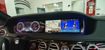 14년식 w222 S350 세로그릴,커멘더수리 , G-nom 네비 장착 수입차 네비게이션 매립, 벤츠 커멘더 수리 전문 [인터페이스] / 부산 남구