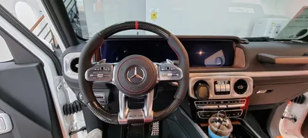 벤츠 g바겐 스티어링 휠 감성킷 amg 리얼 카본핸들 (by 부산 인터페이스) / 부산 남구