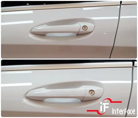 벤츠 GLA250 키레스고 장착, 문잠그고 열때엔 도어캐치에 손만 살짝~!!! / 부산 남구
