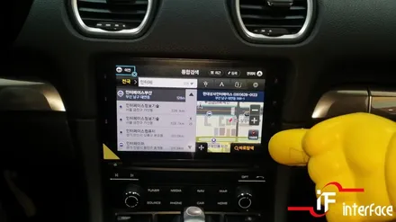 포르쉐 718 박스터, 네비게이션 아틀란맵으로 매립하니 완전깔끔~!!! / 부산 남구