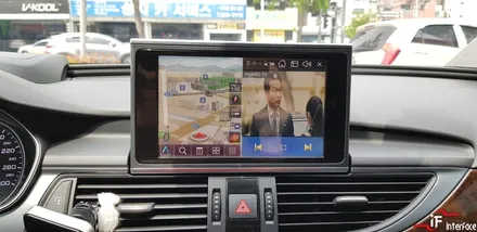 11년식 A6 네비게이션매립, 국산네비게이션 매립G-nom, 순정형 후방 카메라 장착 부산 경남 수입차 네비매립 전문 [인터페이스] / 부산 남구