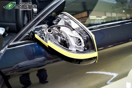 [실내랩핑] BMW 520d 사이드미러 & 실내트림 3d카본 랩핑~~ / 청주 내덕동