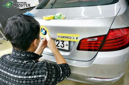 [전체랩핑] BMW 520d 브러쉬 블랙 전체랩핑+그릴 3색 랩핑 시공~!수입차 전체랩핑도 역시 랩핑몬스터~ / 청주 내덕동
