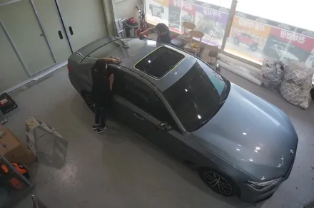 [부분랩핑] BMW 5시리즈 차량 루프랩핑,사이드미러 랩핑,M퍼포먼스 데칼 시공 / 청주 내덕동