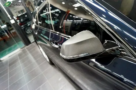 신차 PPF 작업은 역시 랩핑몬스터~!!!BMW 528i 본넷+앞범퍼+생활보호페키지 저황변PPF &사이드미러 카본&실내 브러쉬 스틸랩핑~ / 청주 내덕동