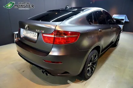 [전체랩핑] BMW X6 M 사틴 다크그레이 전체랩핑 시공~!전체랩핑 재시공도 랩핑몬스터~!! / 청주 내덕동