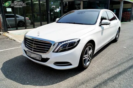 묵직한 벤츠의 가벼운 변신~!!벤츠 S400 다이아몬드 펄 화이트 전체랩핑시공~! / 청주 내덕동