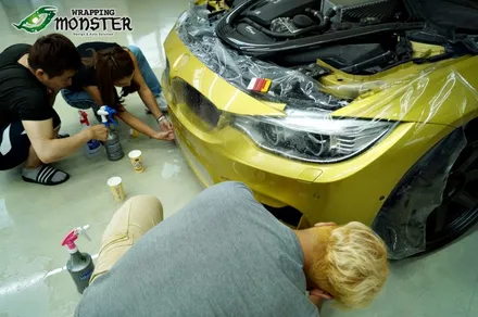 강력한 성능의 카리스마!!BMW M4 몬스터가드 PPF 프론트 페키지 시공~ / 청주 내덕동