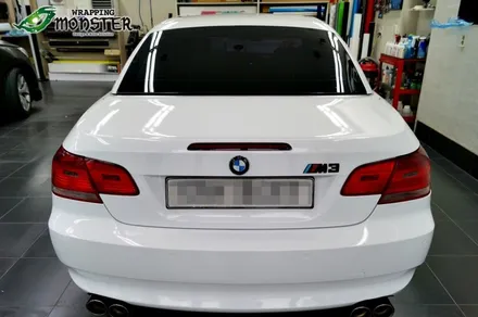 헌옷을 벗고 새옷을 입다~BMW 328i 컨버터블 유광화이트 전체랩핑 시공~ / 청주 내덕동
