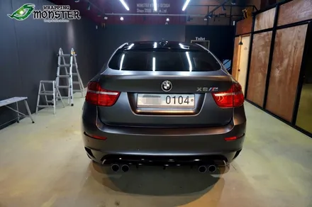 [전체랩핑] BMW X6 M 사틴 다크그레이 전체랩핑 시공~!전체랩핑 재시공도 랩핑몬스터~!! / 청주 내덕동