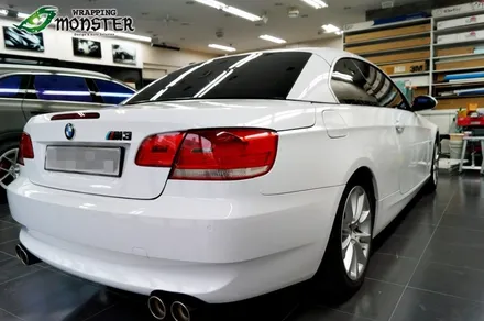헌옷을 벗고 새옷을 입다~BMW 328i 컨버터블 유광화이트 전체랩핑 시공~ / 청주 내덕동