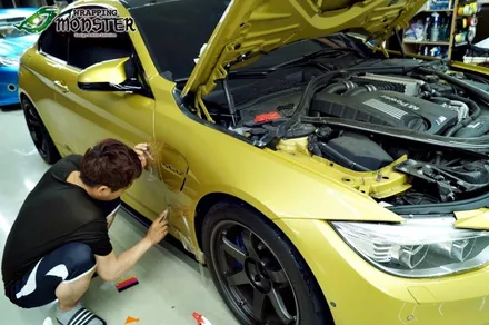 강력한 성능의 카리스마!!BMW M4 몬스터가드 PPF 프론트 페키지 시공~ / 청주 내덕동