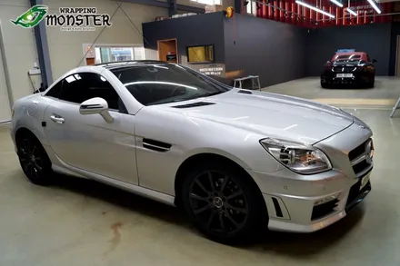 [루프스킨] 벤츠 SLK 유광블랙 루프스킨 랩핑~!!루프스킨은 역시 청주 랩핑몬스터에요!!! / 청주 내덕동