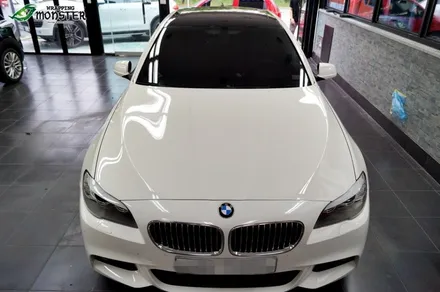 루프스킨은 역시 고선명 유광필름 탑폴리에만한게 없네요~BMW 520d 탑폴리에 루프스킨 시공~ / 청주 내덕동