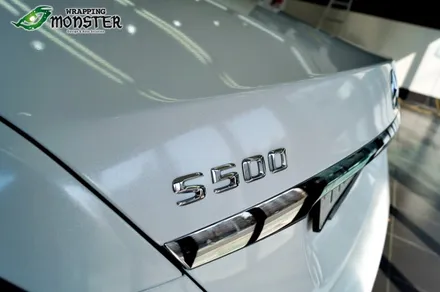 강렬한 빛의 향연~!벤츠 뉴 S500 다이아몬드 화이트 전체랩핑 시공~ / 청주 내덕동