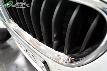 차가 긁혔는데..도장은 멀쩡하네요?BMW 520d 몬스터가드 저황변PPF 앞범퍼 제거 후 재시공&그릴 안쪽 무광블랙 랩핑~ / 청주 내덕동
