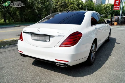 묵직한 벤츠의 가벼운 변신~!!벤츠 S400 다이아몬드 펄 화이트 전체랩핑시공~! / 청주 내덕동