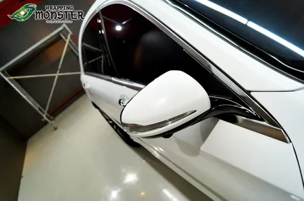 왕좌의 새로운 귀환!벤츠 S63AMG 다이아몬드 펄 화이트 전체랩핑 시공~!!수입차 전체랩핑은 랩핑몬스터에서~! / 청주 내덕동