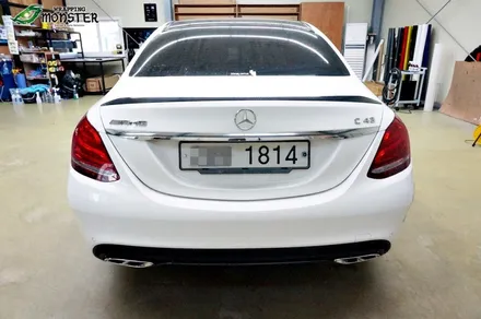 [리얼카본랩핑] 벤츠 C43amg 프리즘 리얼카본 부분랩핑 시공~!! / 청주 내덕동