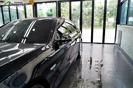 신차 PPF 작업은 역시 랩핑몬스터~!!!BMW 528i 본넷+앞범퍼+생활보호페키지 저황변PPF &사이드미러 카본&실내 브러쉬 스틸랩핑~ / 청주 내덕동