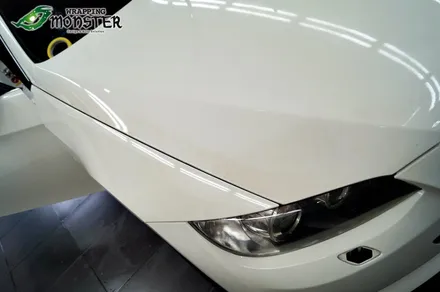 헌옷을 벗고 새옷을 입다~BMW 328i 컨버터블 유광화이트 전체랩핑 시공~ / 청주 내덕동
