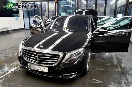 강렬한 빛의 향연~!벤츠 뉴 S500 다이아몬드 화이트 전체랩핑 시공~ / 청주 내덕동