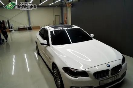 썩은 루프를 버리고 새로운 루프를 씌워주다~BMW 520d 유광블랙 루프스킨 재시공~ / 청주 내덕동