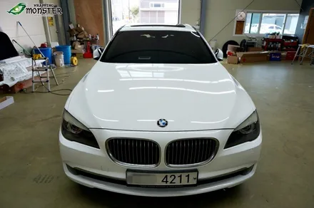 [전체랩핑] BMW 740i 유광화이트 전체랩핑 시공~!!풀랩핑도 역시 랩핑몬스터~!! / 청주 내덕동