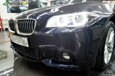 신차 PPF 작업은 역시 랩핑몬스터~!!!BMW 528i 본넷+앞범퍼+생활보호페키지 저황변PPF &사이드미러 카본&실내 브러쉬 스틸랩핑~ / 청주 내덕동