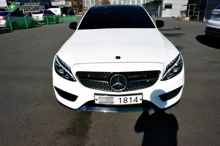 [리얼카본랩핑] 벤츠 C43amg 프리즘 리얼카본 부분랩핑 시공~!! / 청주 내덕동