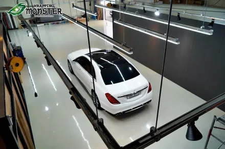 왕좌의 새로운 귀환!벤츠 S63AMG 다이아몬드 펄 화이트 전체랩핑 시공~!!수입차 전체랩핑은 랩핑몬스터에서~! / 청주 내덕동
