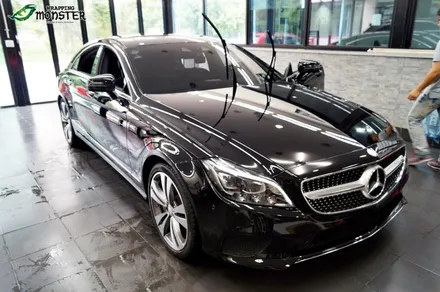 폭풍간지란 이런거쥬~벤츠 CLS 350d 사틴차콜크롬 전체랩핑~! / 청주 내덕동