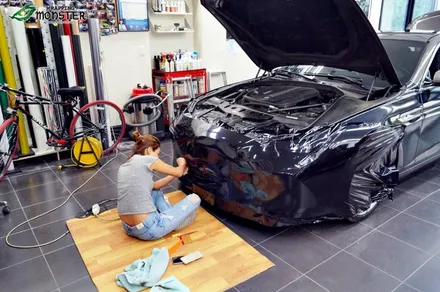 내차의 컬러를 원하는 컬러로 바꾼다! BMW 640d 미드나이트블루 메탈릭 전체랩핑~ / 청주 내덕동