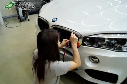 [부분랩핑] BMW X5 사이드미러 유광 프리즈마 카본 랩핑&그릴 3색선 랩핑시공~!청주랩핑/부분랩핑/청주수입차랩핑 / 청주 내덕동