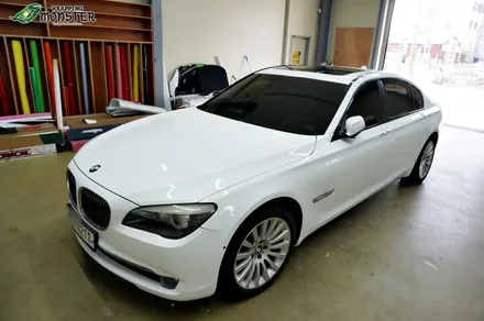 [전체랩핑] BMW 740i 유광화이트 전체랩핑 시공~!!풀랩핑도 역시 랩핑몬스터~!! / 청주 내덕동